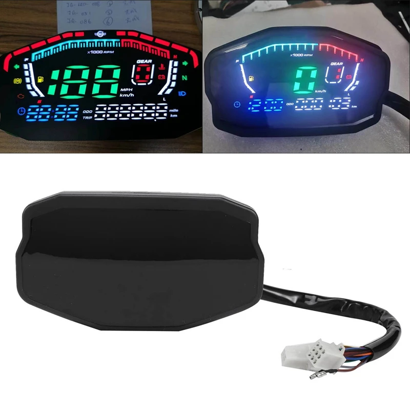 

Motorcycle Universal LCD Display Tachometer Digital Speedometer Display Dashboard