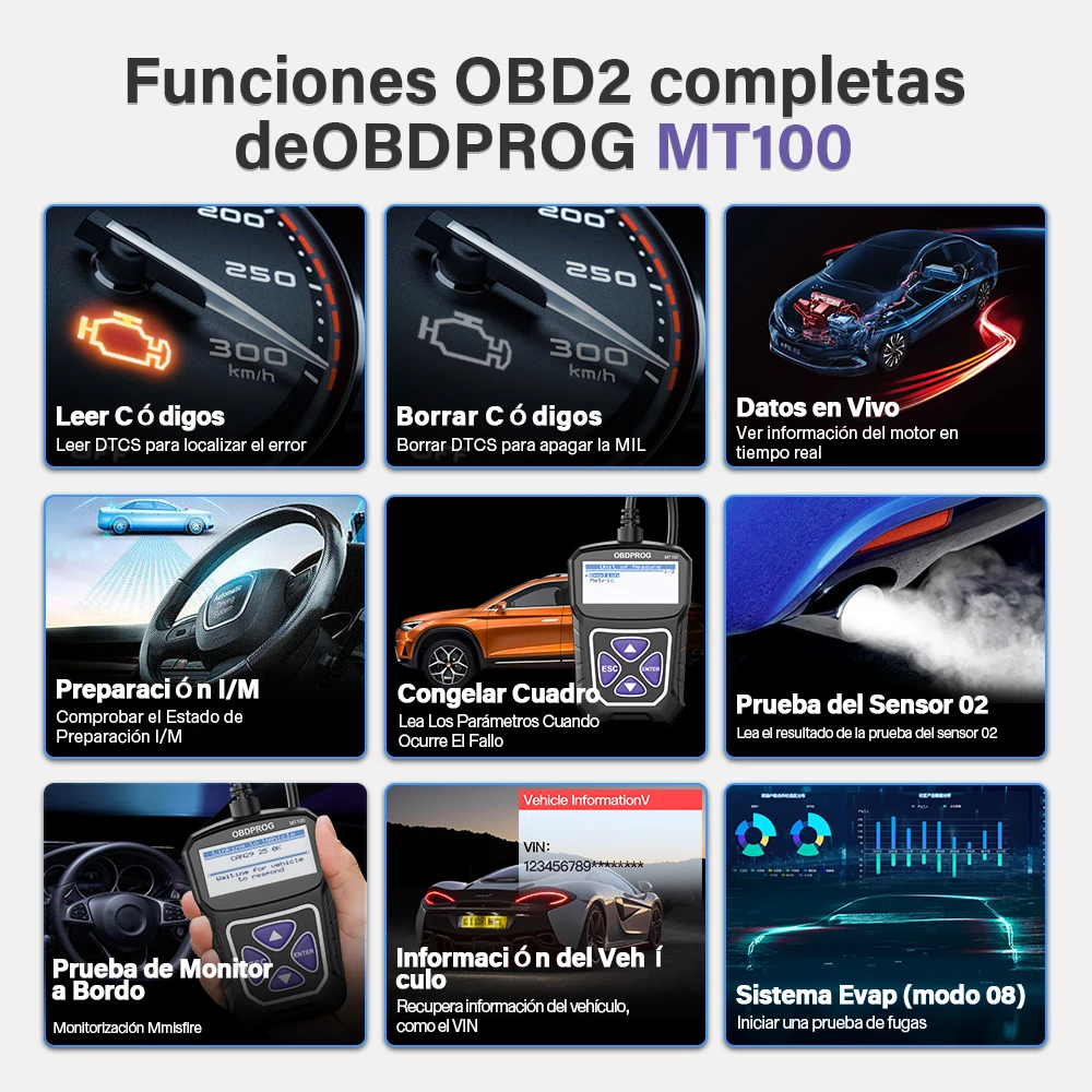 OBDPROG MT100 OBD2 диагностический инструмент профессиональный считыватель кодов