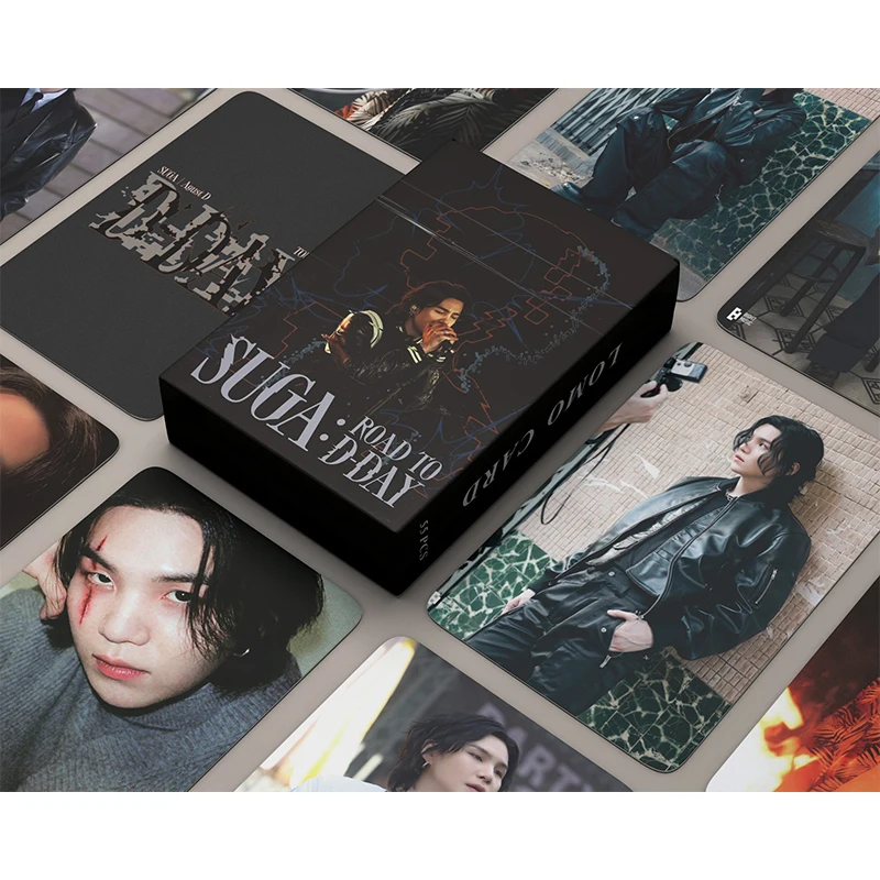 

55 шт. в наборе, Kpop SG Road To D Day Photo card, Agust D LOMO card, телефон, Премиум фотографии