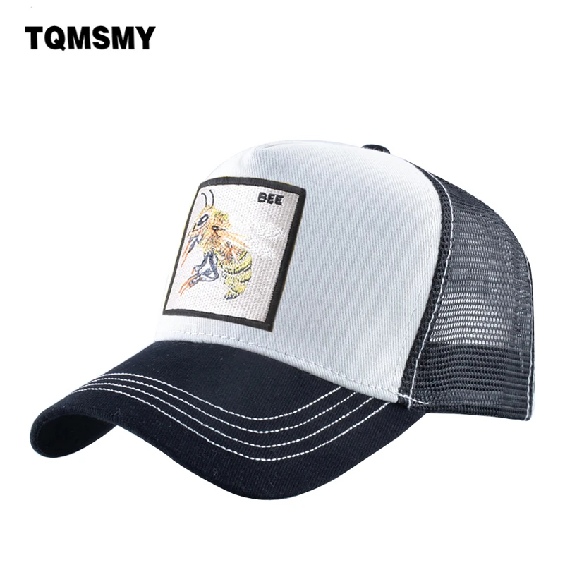 

TQMSMY Breathable Mesh Baseball Caps Men Women Snapback Bone Casquette With Bee Patch Streetwear Hip Hop Trucker Cap Unisex Hat