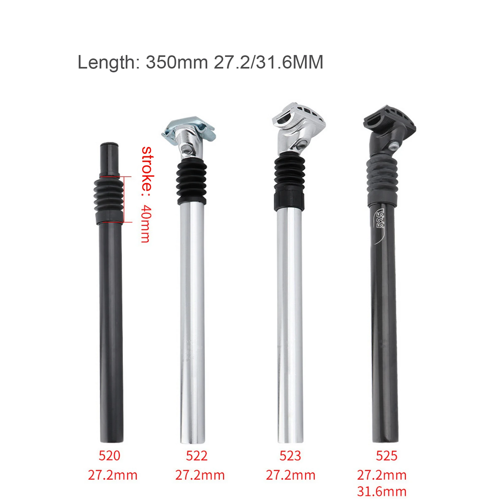 

Bike Shock Absorber Seatpost Aluminum Alloy Mountain Bike Suspension Seatpost Seat Post Bicycle Accessory 27.2mm/31.6mm