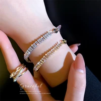 spring and summer fashion simple wind personality micro set zircon bracelet net rred temperament adjustablehand ornaments