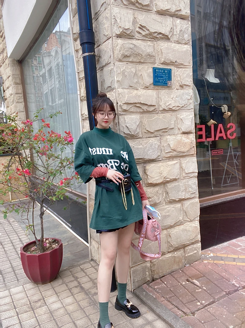 Футболка Мужская/женская оверсайз из пенного хлопка с надписью Kanye West CPFM Ye Must Be Born