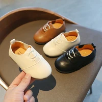 2022 autumn children leather shoes for boys toddler girls casual shoes kids soft british style baby walking sneakers outdoor