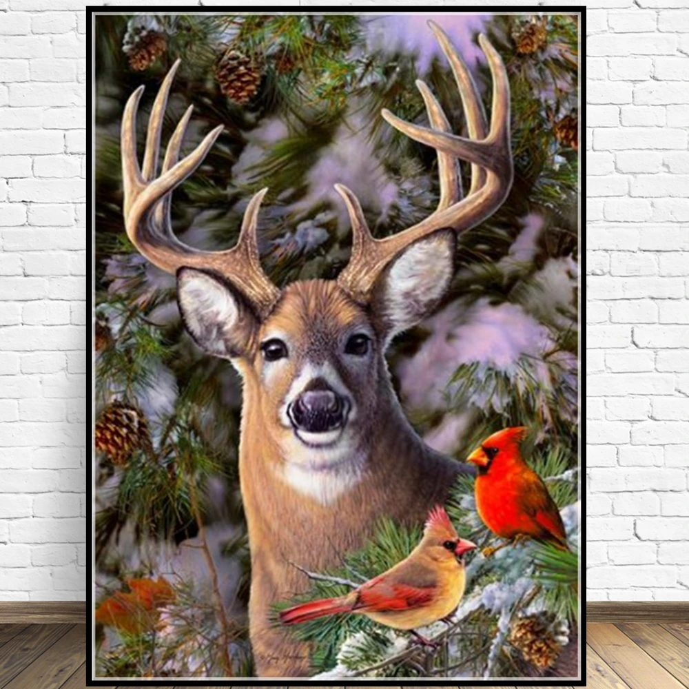 

Classic Sika Deer DIY 5D Diamond Painting Full Drill Square Round Embroidery Mosaic Art Picture Of Rhinestones Home Decor Gifts