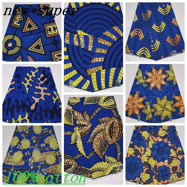 Африканская восковая Ткань 100% хлопок высокое качество африканская ткань с