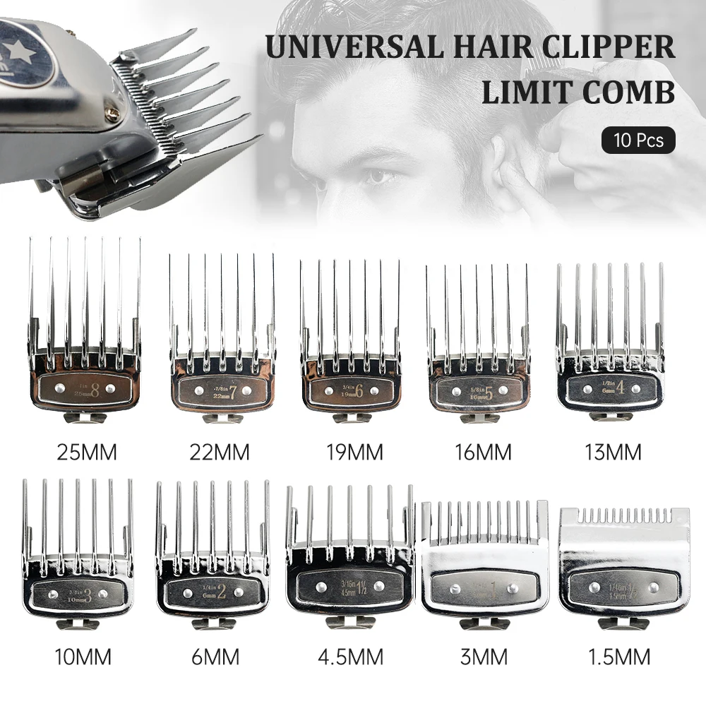 

Professional Hair Clipper Guide Combs Hair Clipper Guards Suitable For Wahl Hair Cutting Machine Replacement Combs Attachment