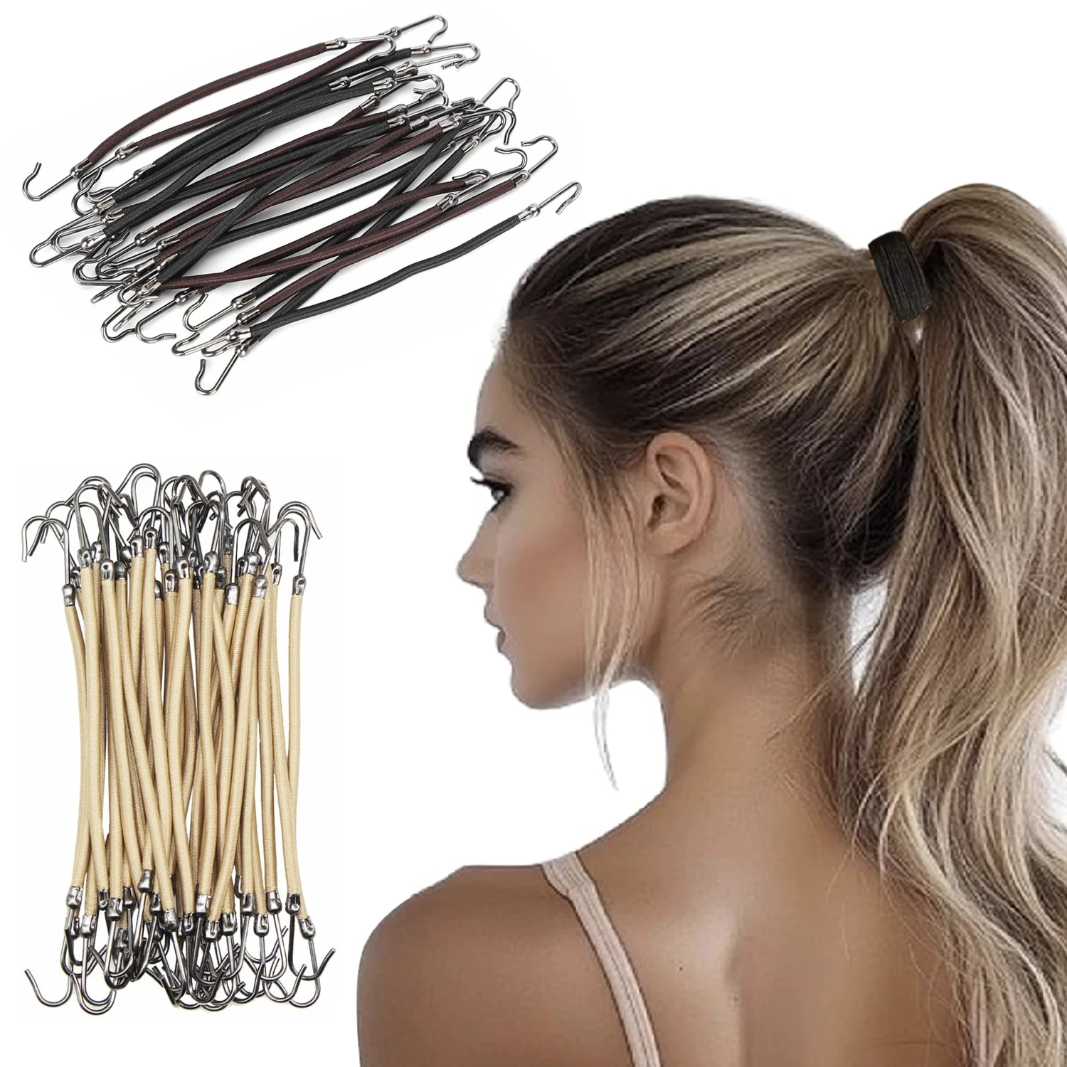 1 комплект резиновые эластичные крючки для хвоста резинки волос женщин