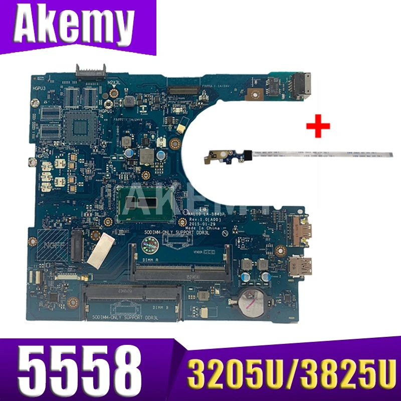 

XinKaidi CN-0NRNP9 NRNP9 FOR Dell INSPIRON 5458 5558 5758 Laptop Motherboard AAL10 LA-B843P REV:1.0(A00) celeron3205U mainboard