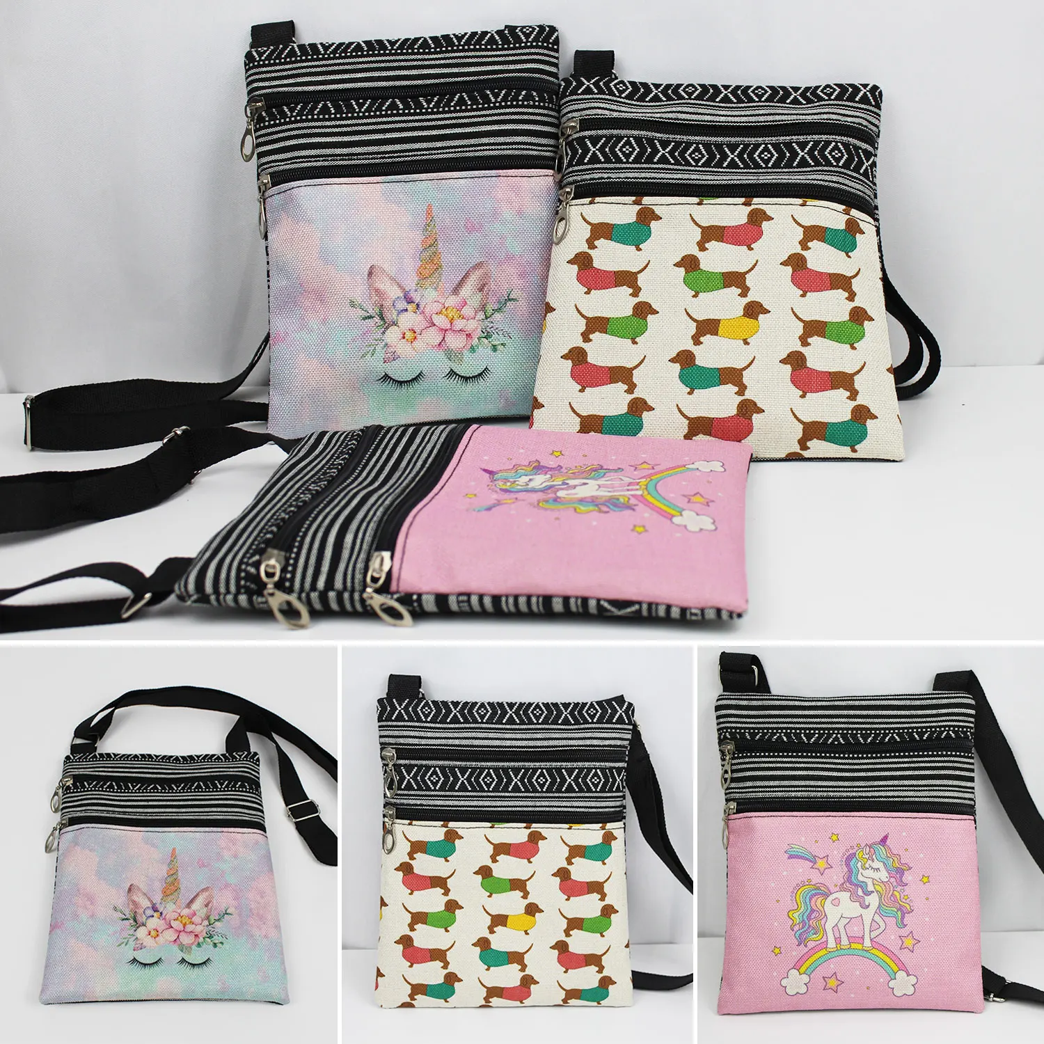 Индивидуальная женская сумка через плечо с индивидуальным принтом DIY милая