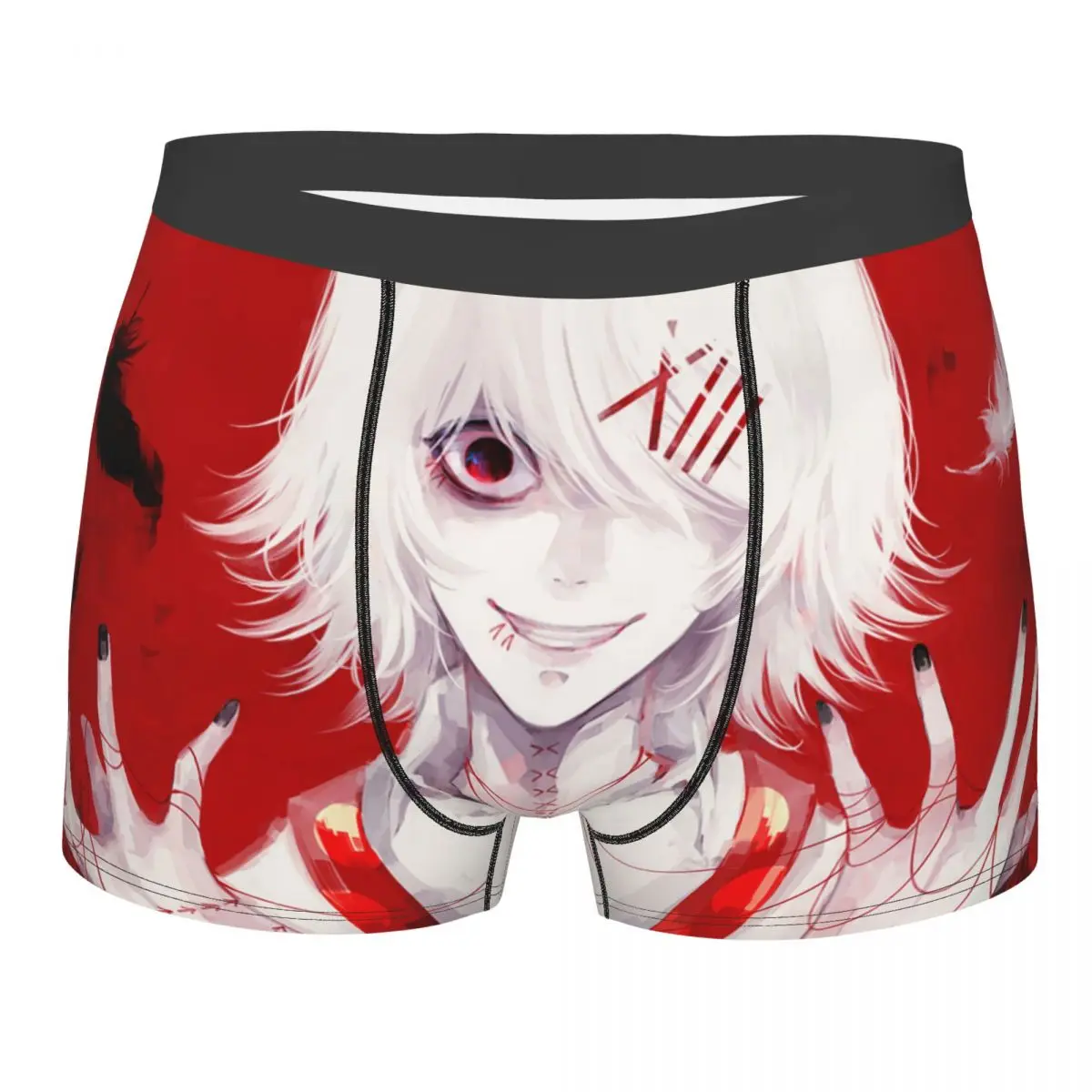 

Juuzou Suzuya Men Underwear Tokyo Ghoul Anime Boxer Briefs Shorts Panties Novelty Mid Waist Underpants for Homme S-XXL