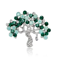 rhinestone tree brooches women men tree plant party office casual daily clothing brooch pins gifts