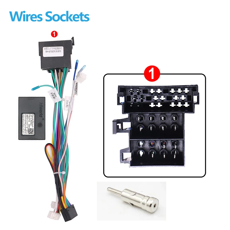 

Kenvox Android автомобильный радиоприемник Canbus Box кабельный адаптер для Renault Duster Laguna 3 Sandero 16-контактный жгут проводов адаптер кабеля питания