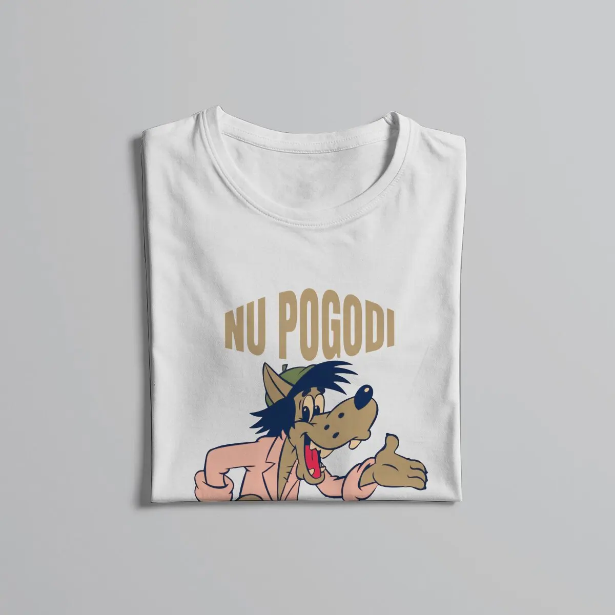 Креативная футболка Nu Pogodi The Hare Catoon для мужчин русский волк Классическая из