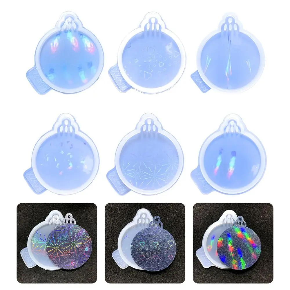 

Xmas Pendant Epoxy Home Decoration Hanging Ornament Christmas Ball Silicone Mold Keychain Mold Holographic Resin Molds