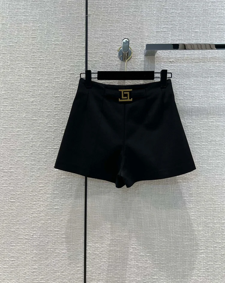 

High-end Elegant Black Suit Shorts for Women Top Quality High Waist Straight Summer Shorts 2022 Versatile A-line Slim Hot Pants