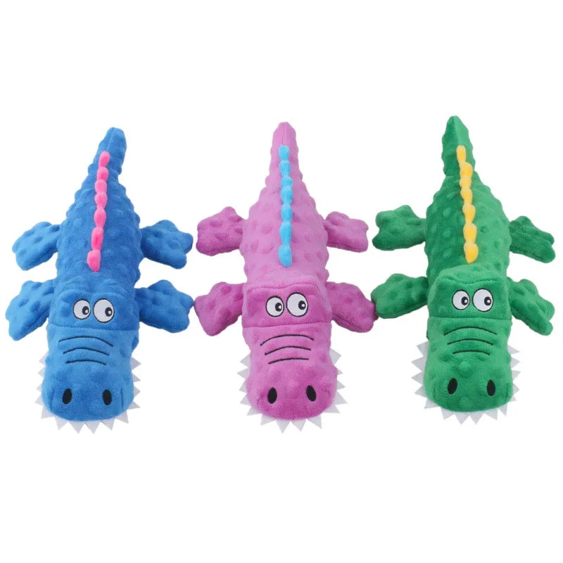 

New Pet Plush Toy Voice Crocodile Teeth Bite Resistant Cute Cartoon Dog Toy Pet Supplies