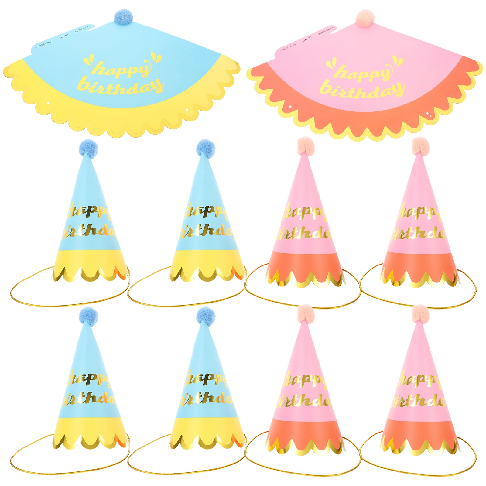 

10 Pcs Birthday Items Party Hat Prop Hats Kids Bonnet Children Happy Decoration Make Paper Cone Supplies