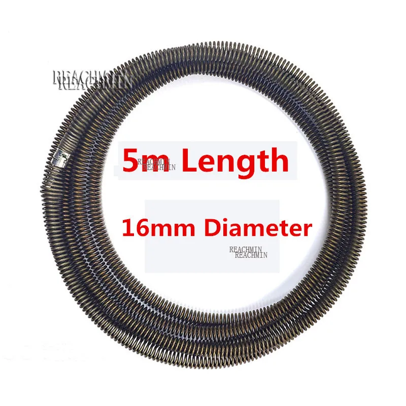 

Wholesale 5m Long Compression Coil Spring Toilets Bathroom Kitchen Electric Drill Drain Cleaner Extension Spring With Connector