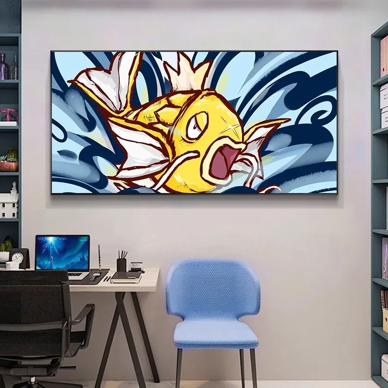 Покемон аниме периферийные устройства холст картина акварельный постер