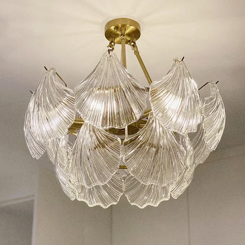 

JJC 80 см французская фотолюстра современная французская оболочка стеклянная столовая фотолюстра креативная гостиная люстра домашняя спальня фотолюстра