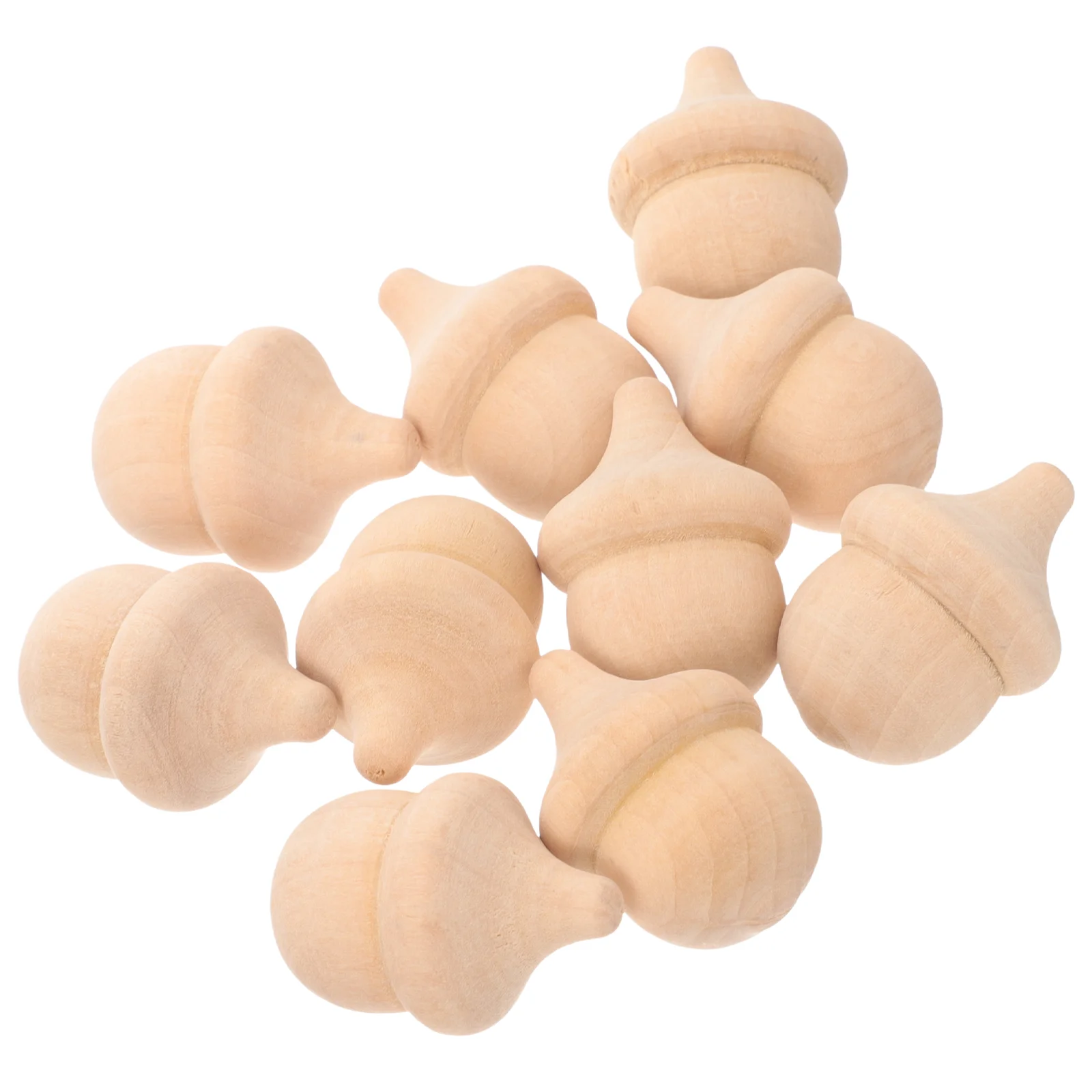 

20pcs Unfinished Wood Acorn Wood Acorns DIY Natural Wooden Acorn Woodden acorn craft for Craft DIY Wedding Decoration Children