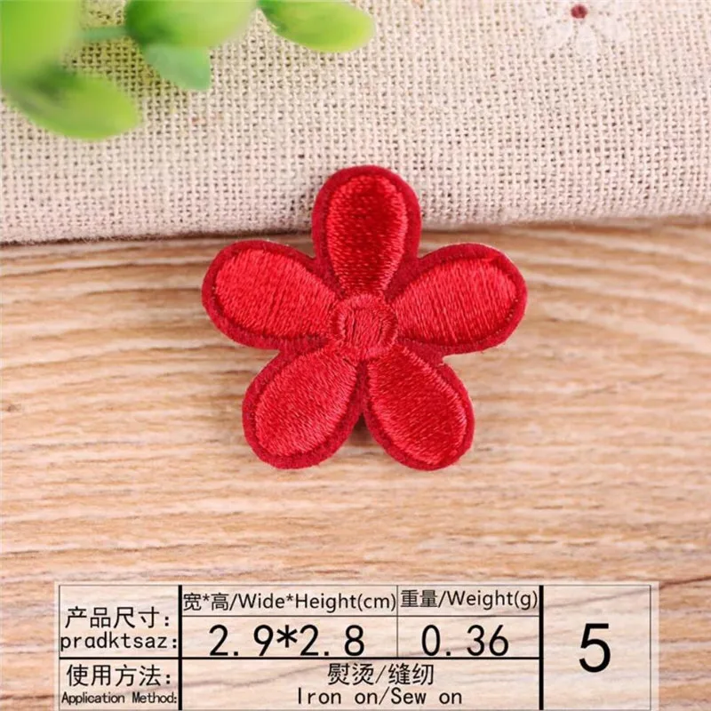 10PCS Cute Small Flower Patches Clothing Embroidery Iron On Applique Floral for Kids Bags Dress Clothes Cheap Patchs DIY - купить по