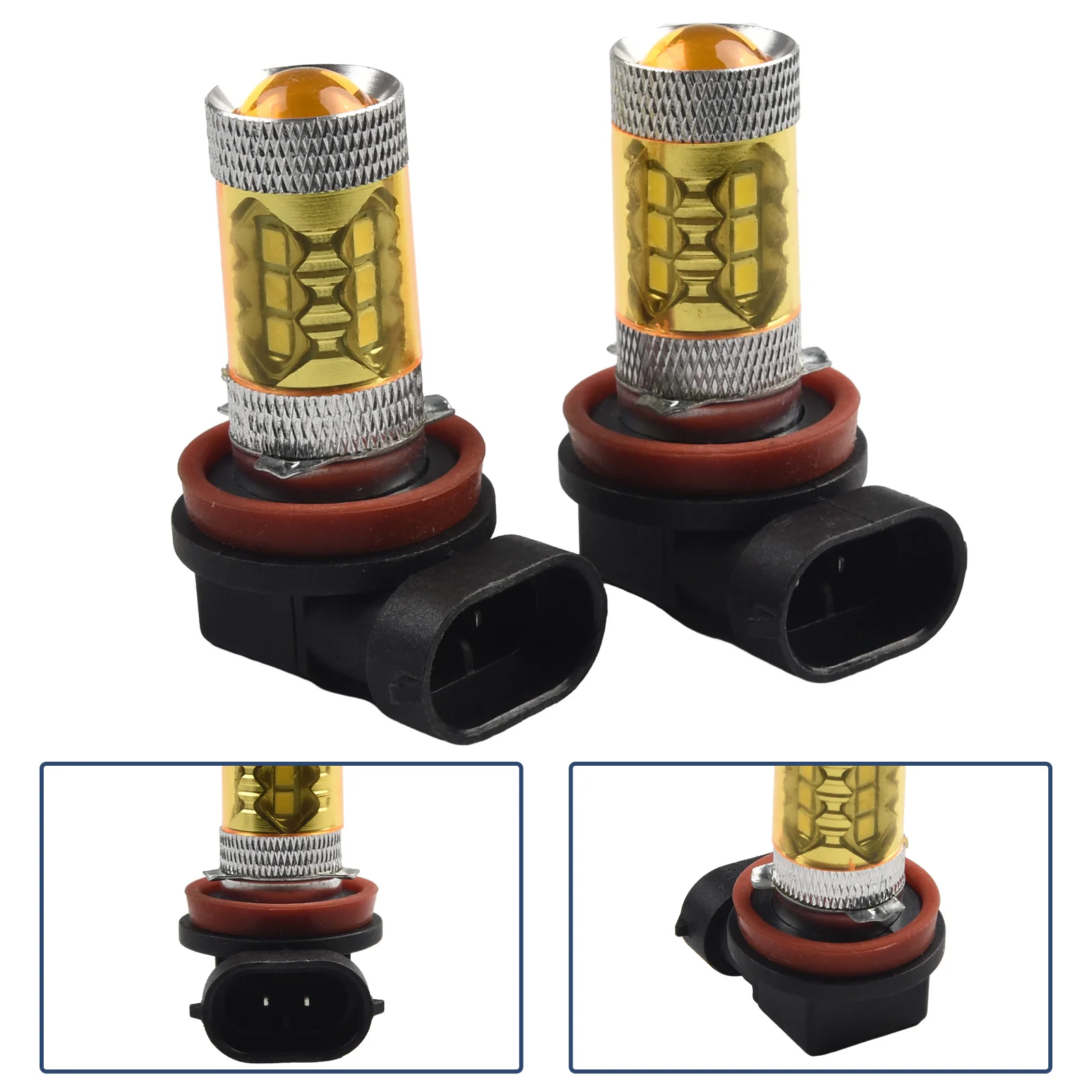 

Fog Lamp Fog Light Yellow 12V DC 1500LM 2pcs 3000K 360 Degrees 50000H 80W H11 High Power LED Bulbs Lamp Car Lamp