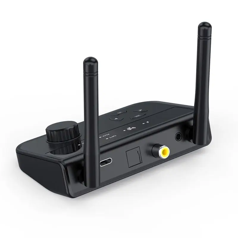Фото Музыкальный приемник A33T Bluetooth 5.3, беспроводной аудиоадаптер 3-в-1 с оптическим, коаксиальным и AUX входами, 3D-звук для а №2