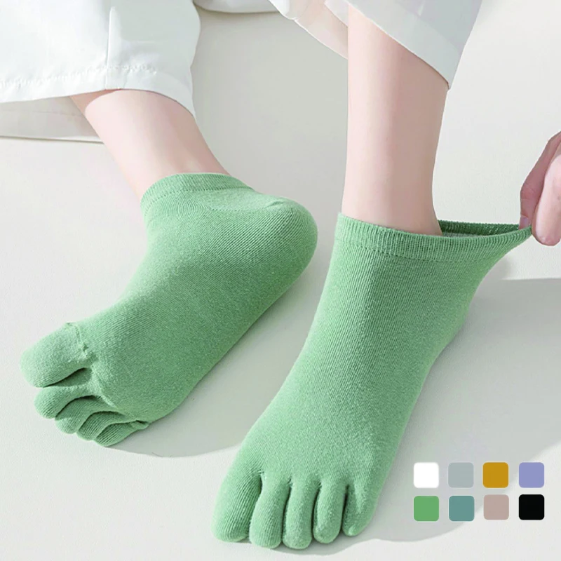 Women Five-finger Socks Cotton Breathable Elastic Ankle Short Socks Casual High Quality Grils Socks Soft Funny Toe Sokken