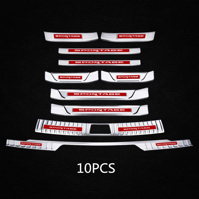 

Защита порога из нержавеющей стали для Kia Sportage R 2018-2019, защита порога багажника, защита от царапин, автомобильные аксессуары