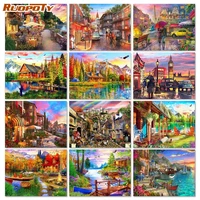 ruopoty street scenery abstract oil painting by numbers diy wall art picture hand painted picture drawing home decor for living