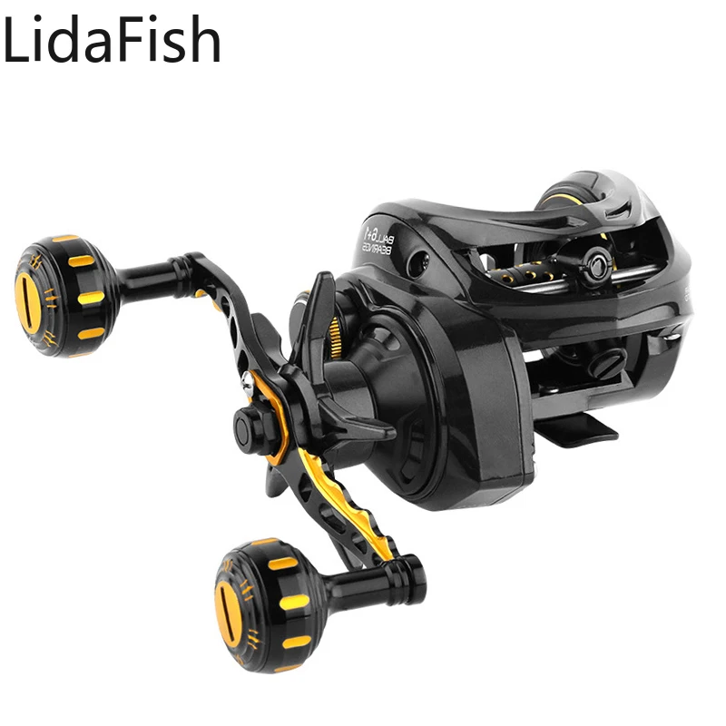 

Lidafish Magnetic Braking System Baitcasting Reel 6.3:1Gear Ratio Super Strong Drag16KG Fishing Coil Saltwater Fishing Reel