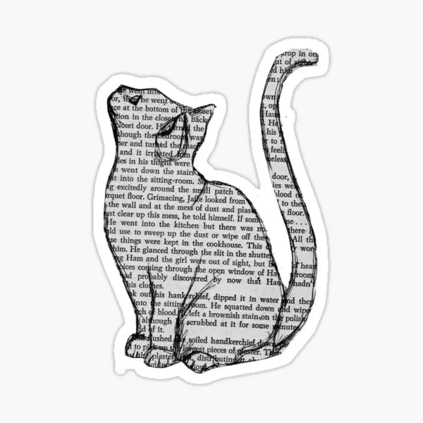 

10 шт., стикеры в виде кошек для чтения книг
