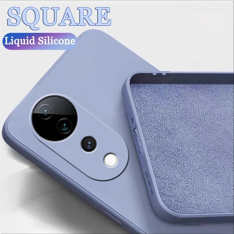 Чехол для Vivo S19 Pro Capa жидкий Силиконовый противоударный Бампер ТПУ мягкий чехол S 19