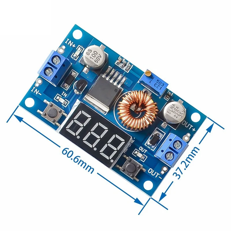 Регулируемый понижающий модуль XL4015 75 Вт с дисплеем вольтметра 1 шт. 5 А - купить по
