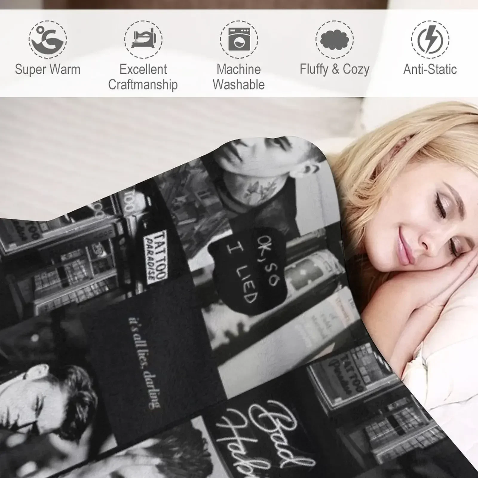 Одеяло Hardin Scott/Hero Fiennes-Tiffin Bad Habits/After Throw фланелевое одеяло для дивана-кровати милый