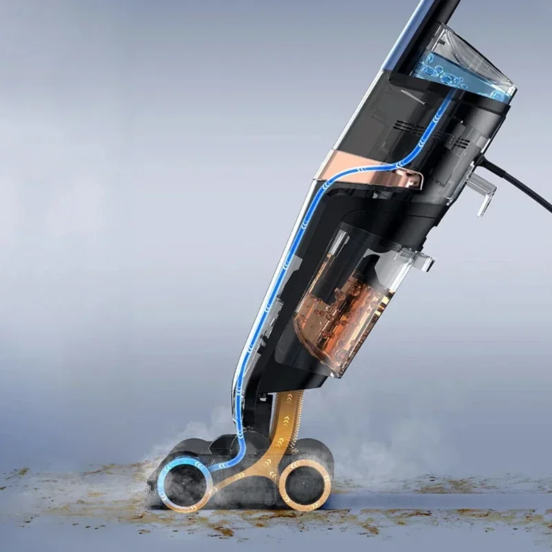 Deerma-Efregão Elétrico de Lavadora Vapor X30 Eixo Duplo Purificador Piso para Casa Equipado com Auto Limpeza