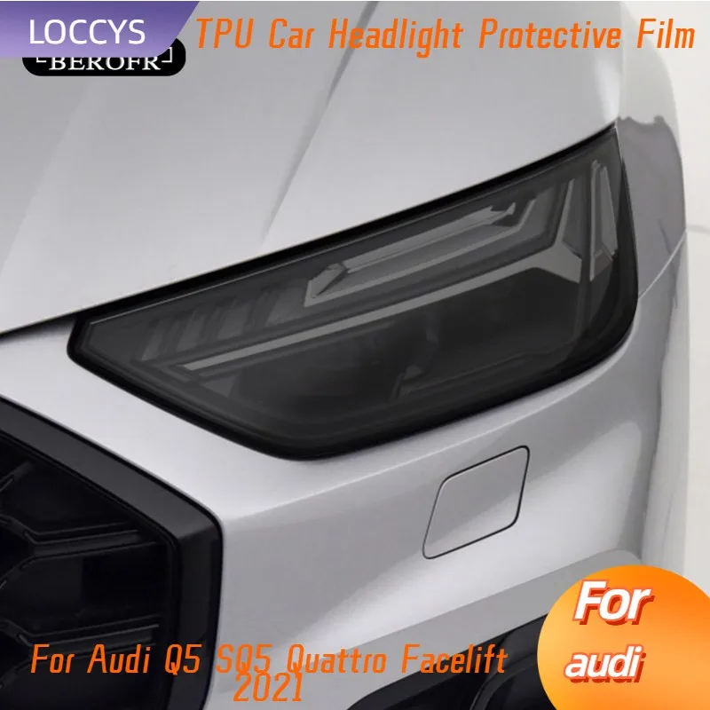 

Для Audi Q5 SQ5 Quattro Facelift 2021 тонировка автомобильной фары Дымчатая Черная защитная пленка прозрачная ТПУ стикер аксессуары