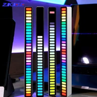 colorful sound control pickup rhythm ambient light strip led rechargeable battery car computer audio music dj atmosphere lamp