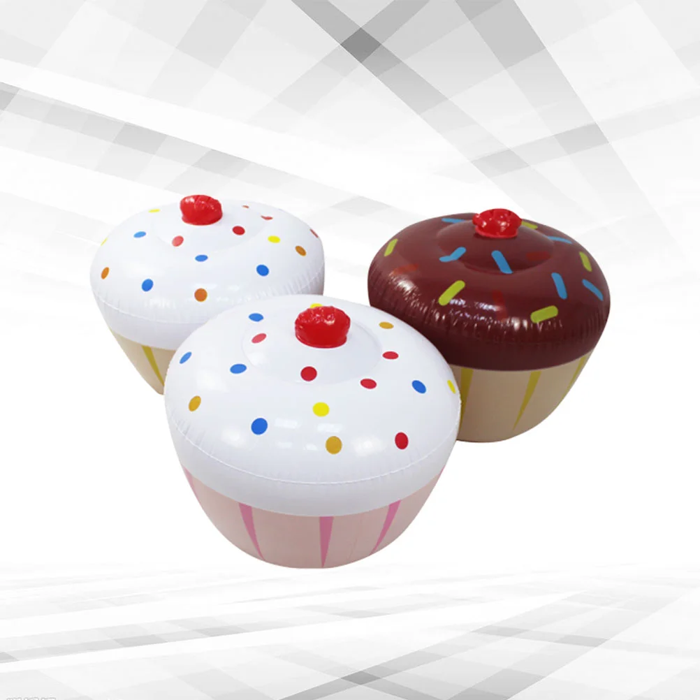 

3PCS Fashion Creative Funny PVC Inflatable Cake Balloon Cake Inflatable for Party Kids Festival