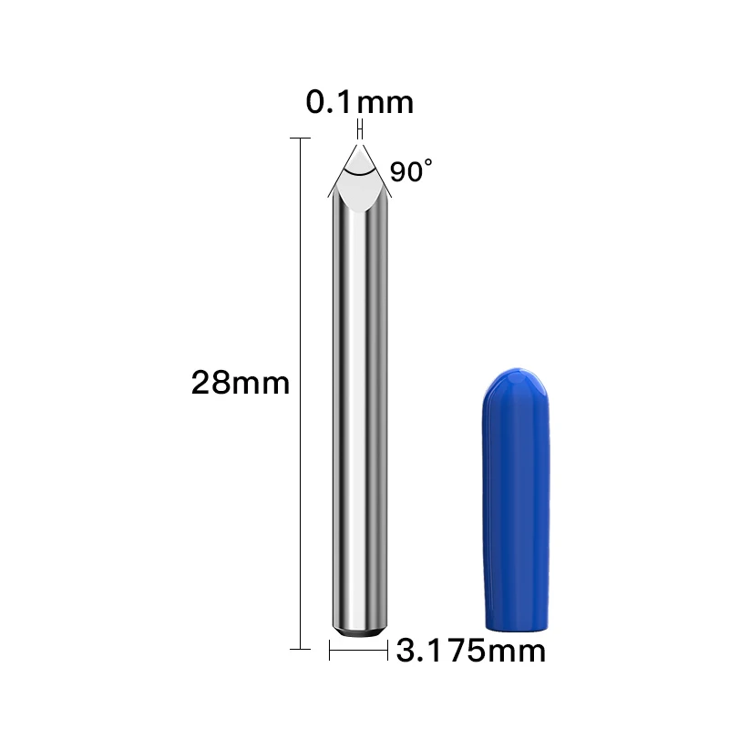 

SYLIFE Карбидные фрезы для гравировки 15-90 градусов 1/8", набор из 10