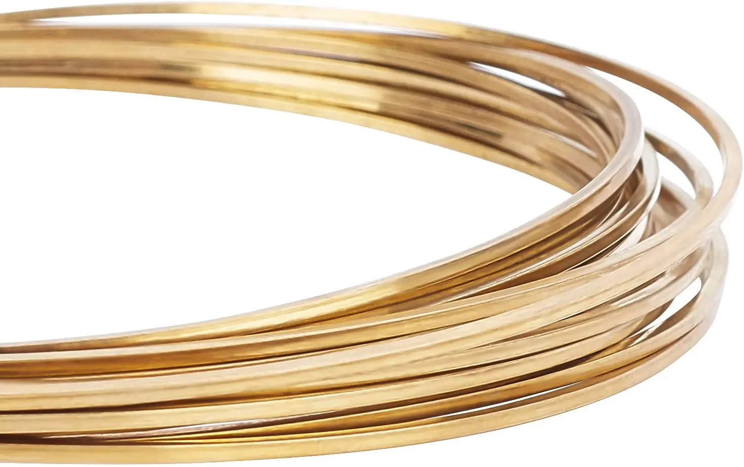 15 Gauge 16.4 Feet Square Copper Wire Half Hard Gold Brass Wire for Jewelry Beading Craft Work