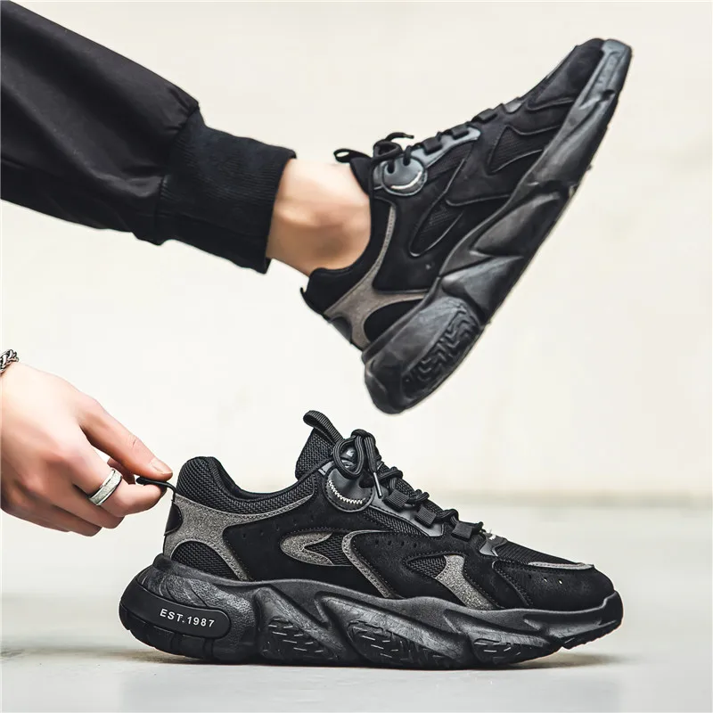 New Men Mesh Breathable Running Shoes Outdoor Comfortable Lightweight Anti-slip Walking Sport Shoe Men Jogging Training Sneakers