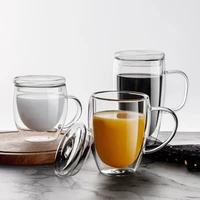 glass coffee mugs double wall tall insulated tea cups coffe cups with handle glassware perfect for cappuccino iced beverages tea