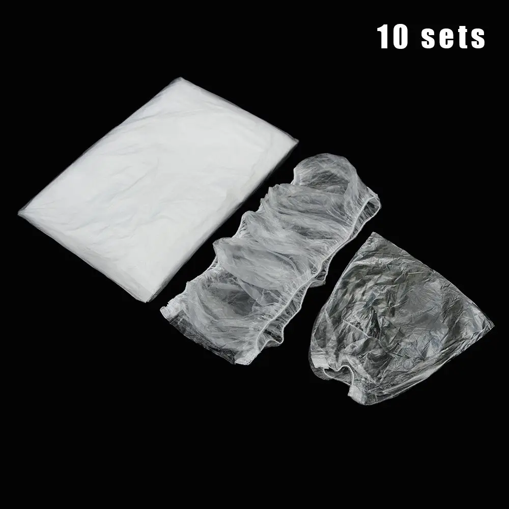 

10-компл. автомобильный чехол на руль, чехол на сиденье, изоляционный прозрачный пластиковый защитный чехол, одноразовый чехол для автомобильного рычага