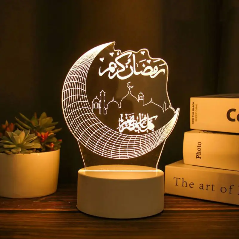 Eid Ornament Light 2024 Mubarak Ramadan Decoration for Home Kareem Al Adha Islamic Muslim Party Decor