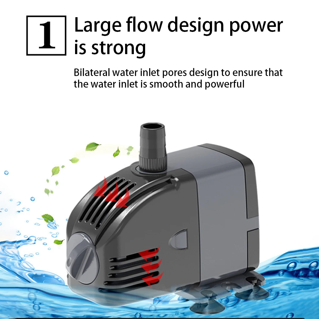 

Aquarium Pump Water Submersible Filter Freshwater Adjustable Detachable