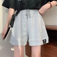 shorts women loose comfort summer female harajuku fashion ins leisure high waist drawstring all match streetwear college daily