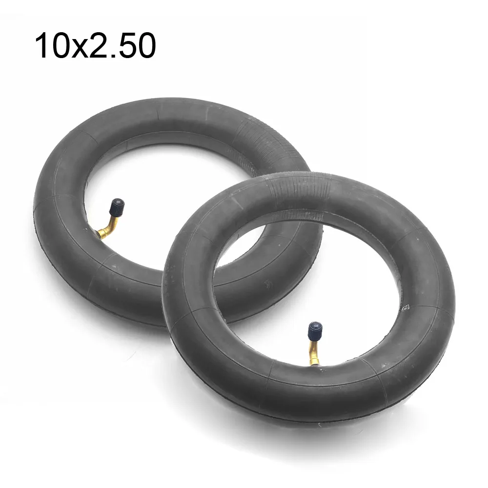 

2pcs Inner Tube 10X2.50 10x2.5 Tube Innertube with bent valve 90 Degree valve for Baby Stroller Pram Scooter 10 Inch